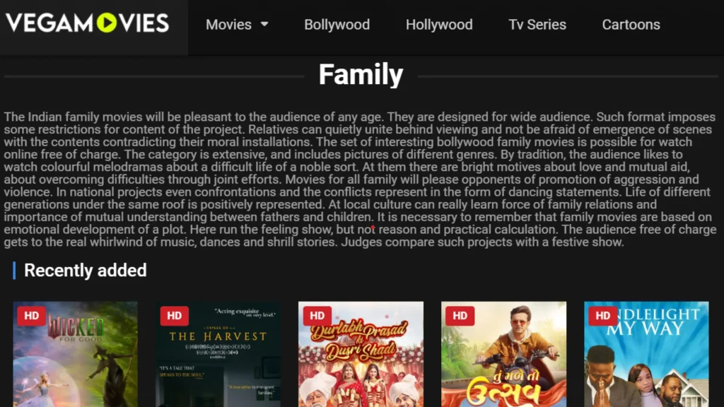 The VegaMovies stream family Movies