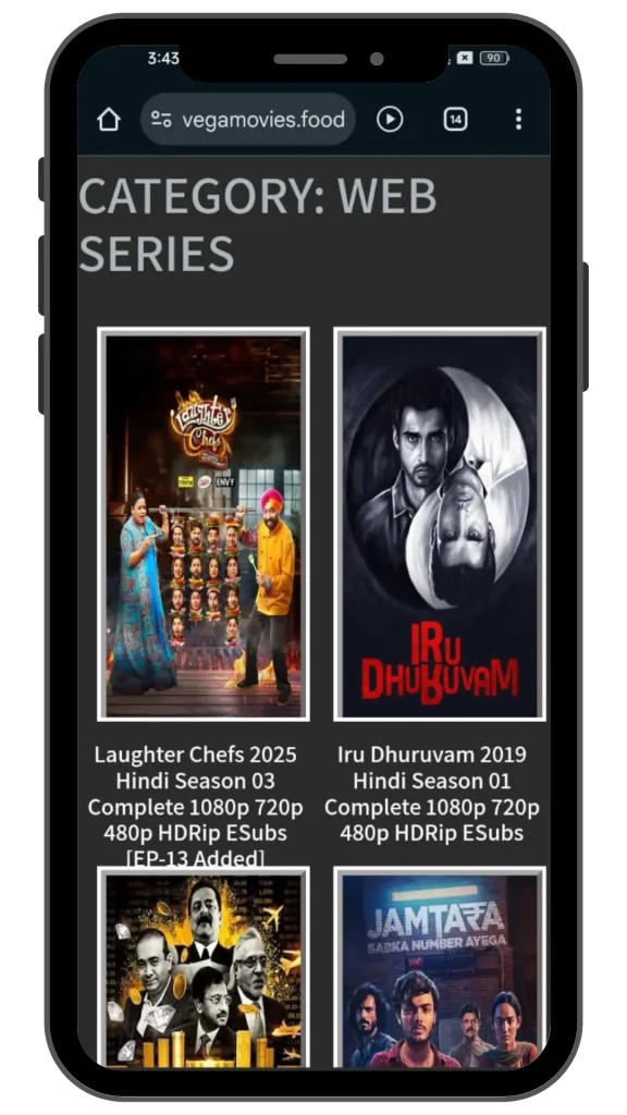 Watch Web Series through Vegamovies