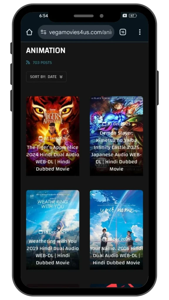 Watch the anime series in Vegamovies